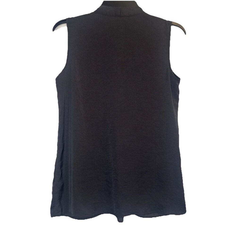CABI Women’s Iron Charcoal Gray Veneer Sleeveless Blouse Top Sz XS - Picture 4 of 9